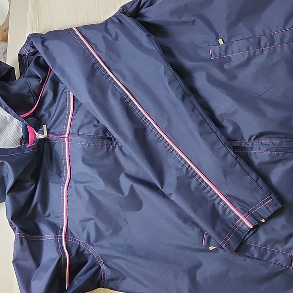 Fleet Street Petite Women's Navy & Pink Lightweight Jacket, Size Petite Large - Picture 7 of 15